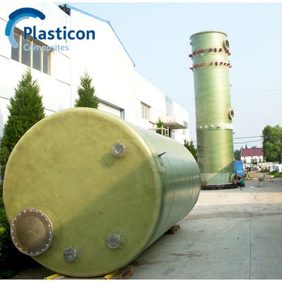 Groene FRP-tank chemische glasvezelversterkte plastic tank