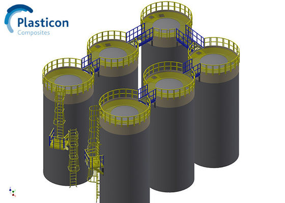 Op maat gemaakte FRP-tanks, glasvezelversterkte plastic tanks en vaten