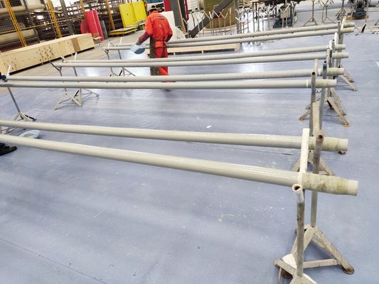 Grijs DIN FRP glasvezelpijp met een dikte van 2 mm CLB voor gebouwen